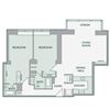 2 Bedroom, 2 Bathroom - 1120 SF